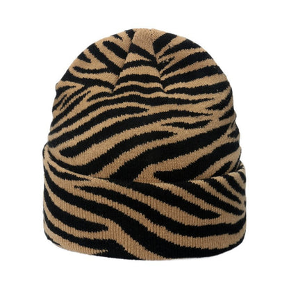 Cow Print Knitted Hat