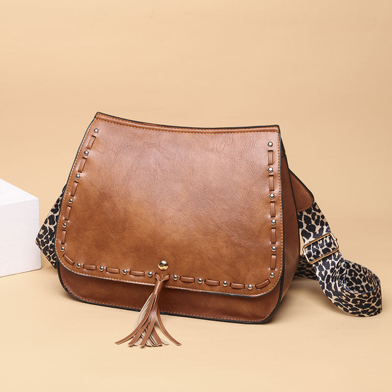 PU Leopard Messenger Bag