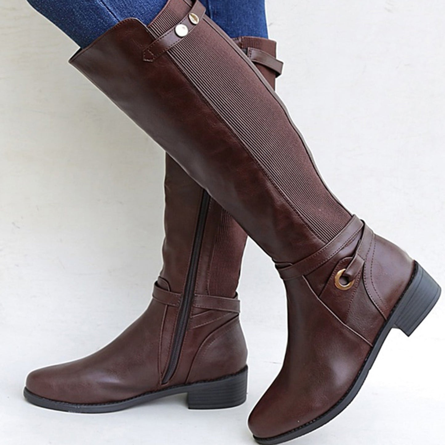 Women's Long Thick Heel Boots