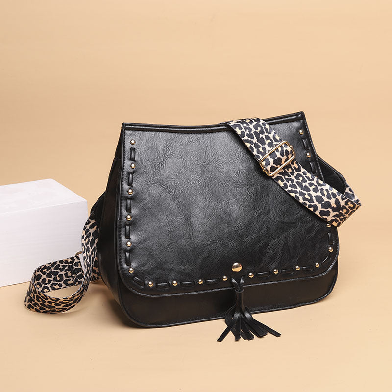 PU Leopard Messenger Bag