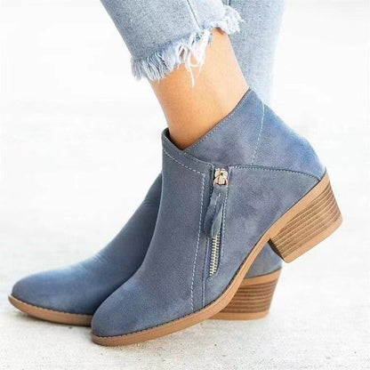 Side Zip Ankle Boots