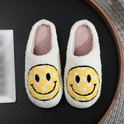 Spotted Smiley Face Slippers