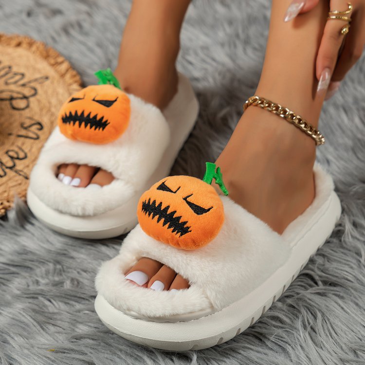 Halloween Pumpkin Head Slippers