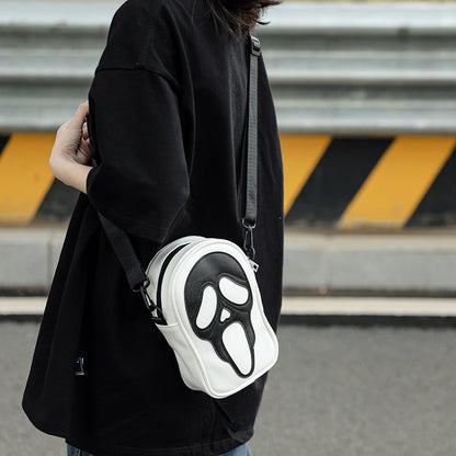 Wacky Ghost Skull Crossbody Bag