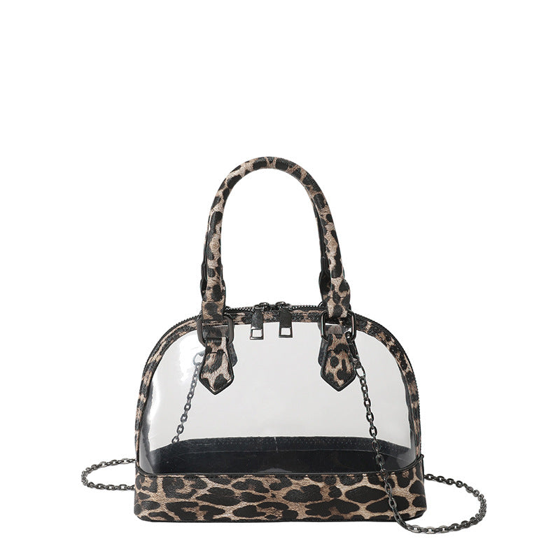 Clear Leopard Print Crossbody Bag