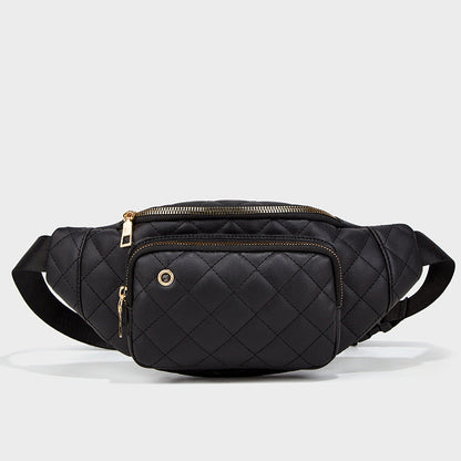 Simple Diamond Crossbody Bag-Black