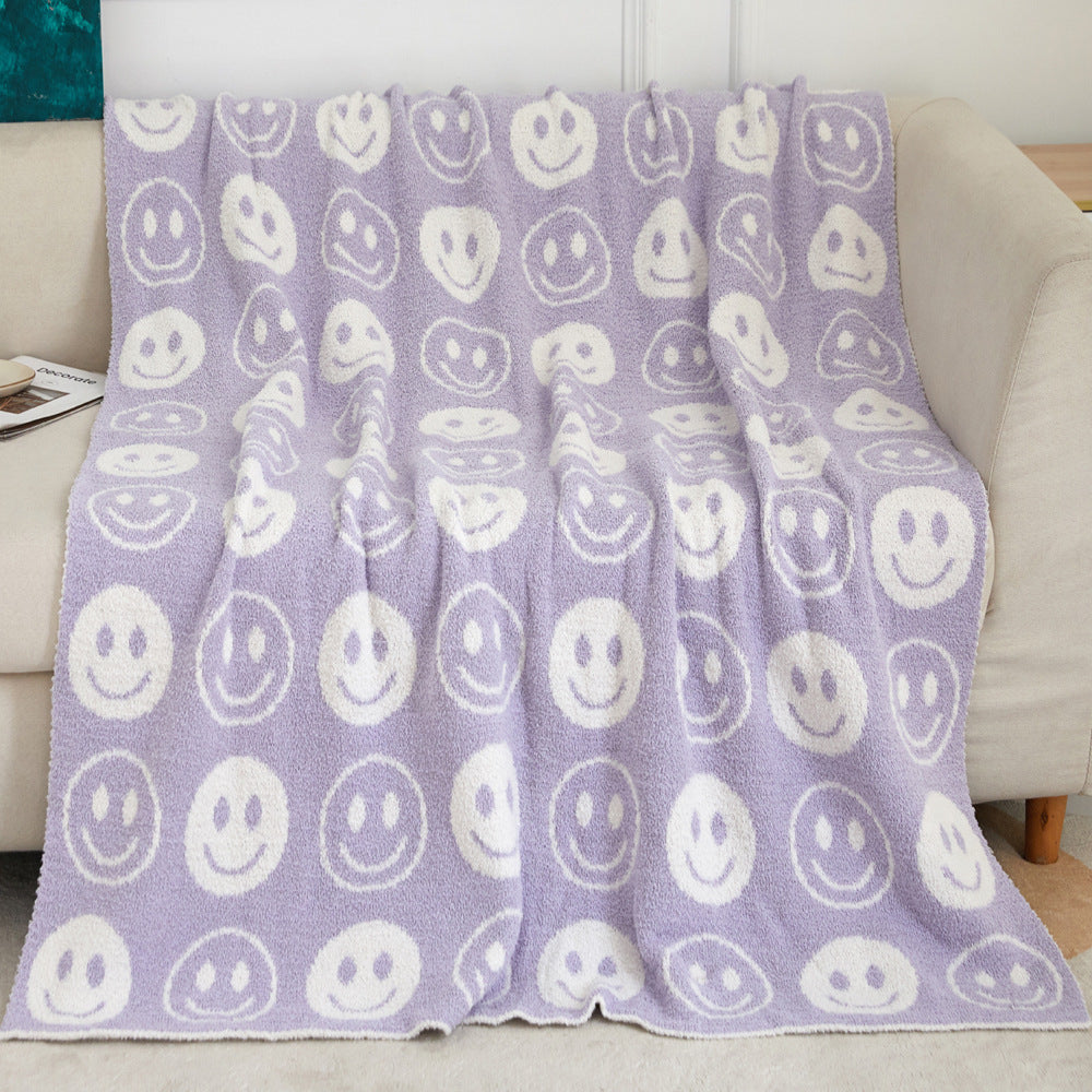 Half-Fleece Smiley Blanket