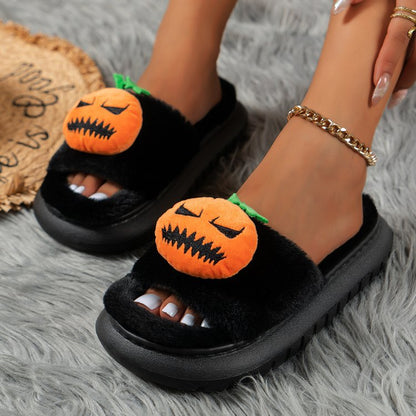 Halloween Pumpkin Head Slippers