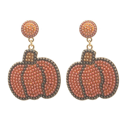 Halloween Tassel Bead Earrings（moq:12)