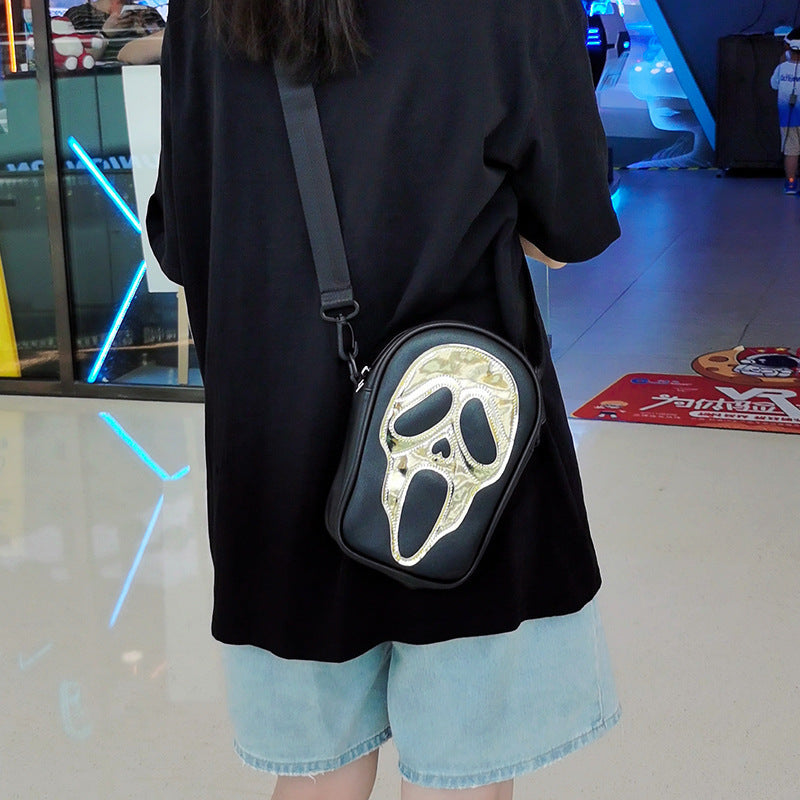 Wacky Ghost Skull Crossbody Bag