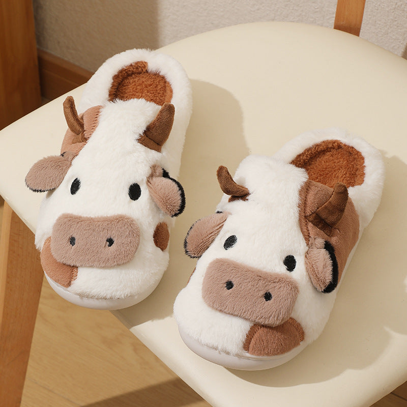 Cute Cow Cotton Slippers