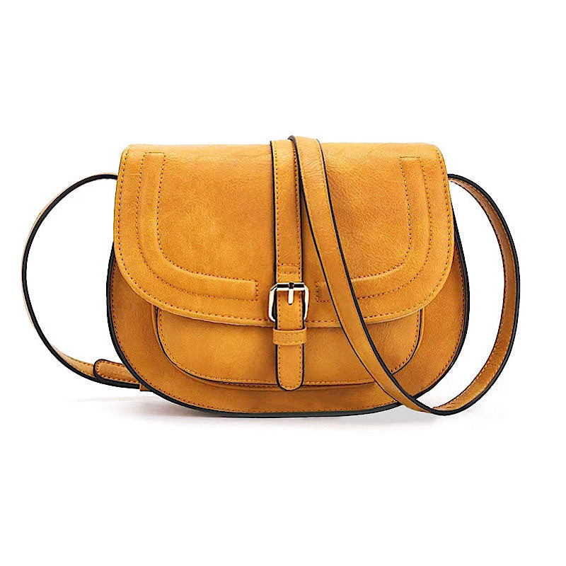 Flapped Magnetic Buckle Shoulder Bag