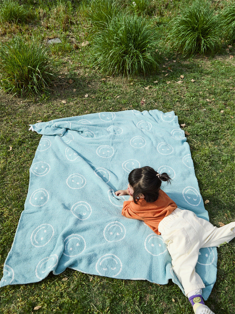 Half Fleece Knitted Blanket