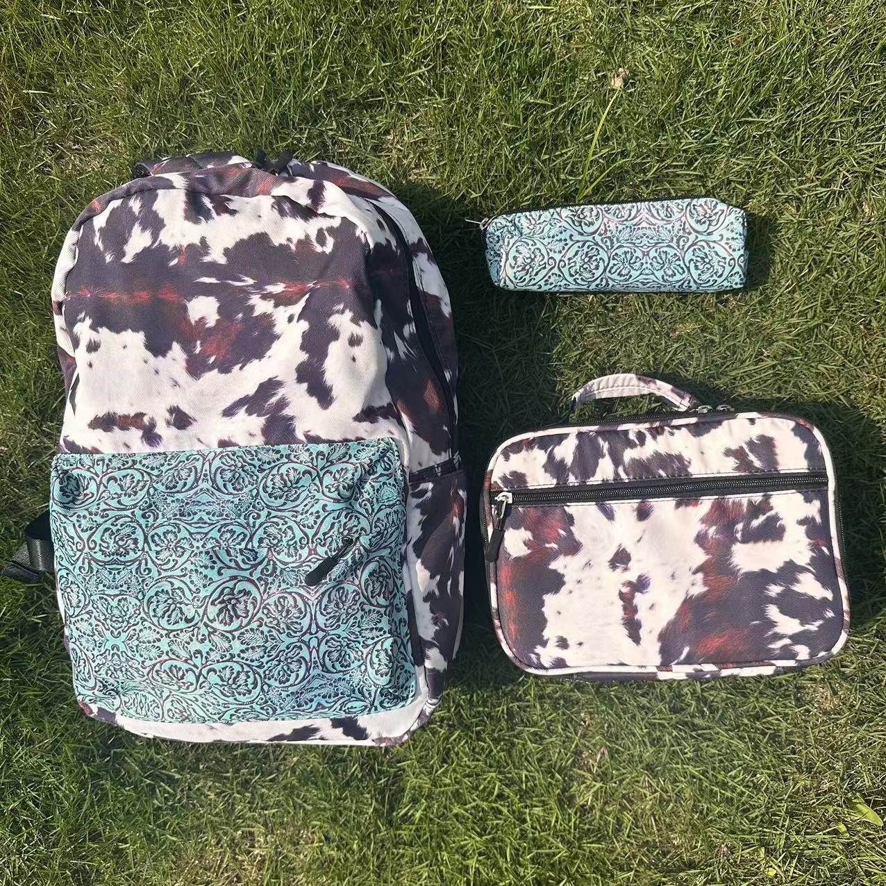 Printed Casual Backpack Set