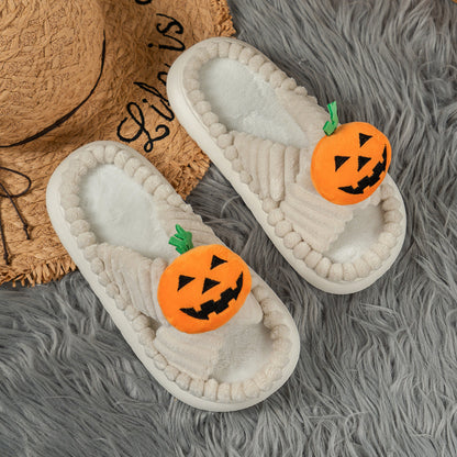 Halloween Pumpkin Head Slippers