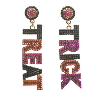 Halloween Tassel Bead Earrings（moq:12)