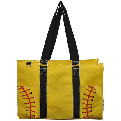 Softball Canvas Ladies Tote Travel Bag