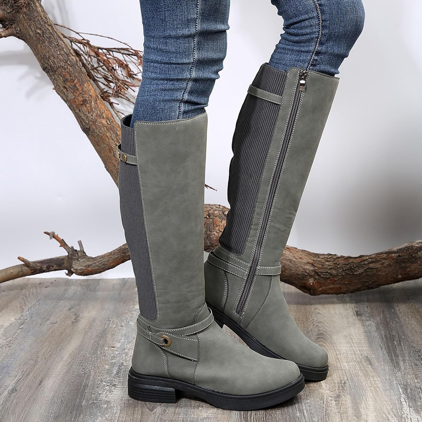 Women's Long Thick Heel Boots