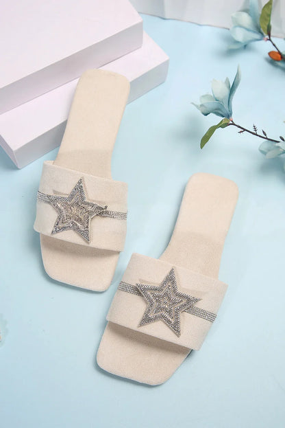 Star Peep Toe Slippers