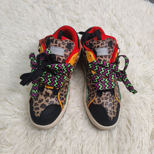 Unisex Trendy Leopard Skate Shoes