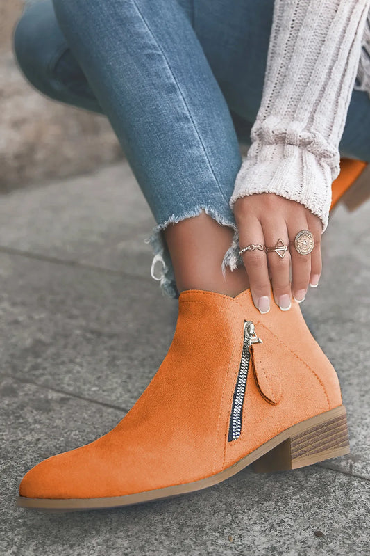 Side Zip Ankle Boots