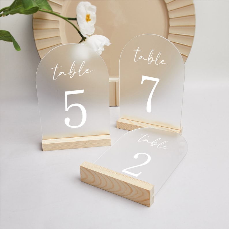 Frosted Acrylic Table Numbers