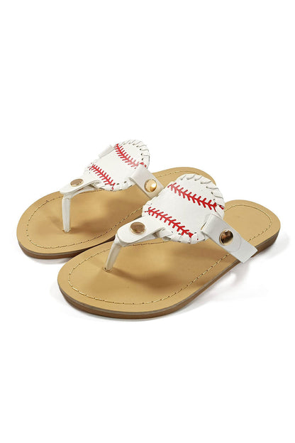 Baseball Flip-Flop Flat Sandals