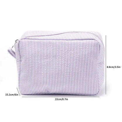 RTS-25Pcs Seersucker Cosmetic Bag